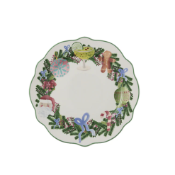 MW Tis The Season Scallop Rim Plate 20cm White Gift Boxed