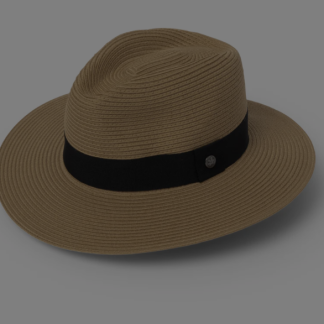 Cafe Flexibraid Fedora Hat Camel