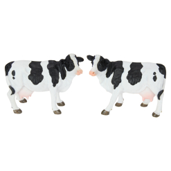 14cm Standing Black & White Cow