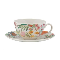 Royal Botanic Gardens Native Blooms Coupe Breakfast Cup & Saucer 400ML
