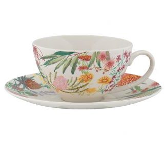 Royal Botanic Gardens Native Blooms Coupe Breakfast Cup & Saucer 400ML