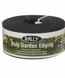 Plastic Garden Edging - 100mm x 10M, Black
