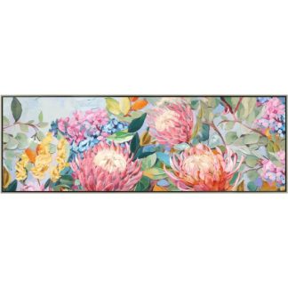 Hand Painted Protea Canvas Print with
Frame