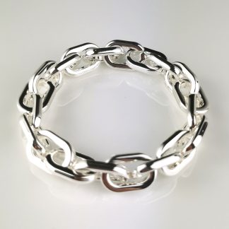 Bracelet Silver Chunky Adjustable