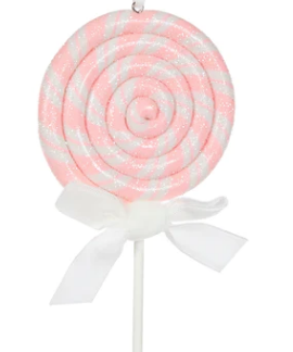 Pink and White Swirl Lollipop Hanging