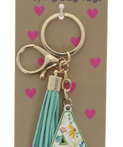 A keyring bag tag