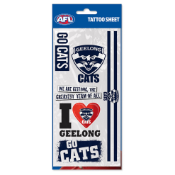 Geelong Cats Tattoo Sheet