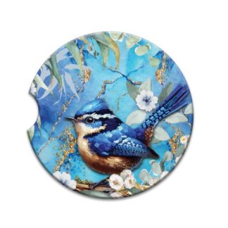 Ceramic Car Coaster - Cheeky Wren