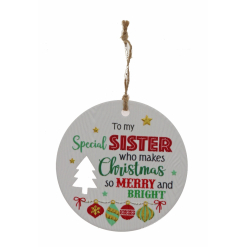 Special Sister Xmas Plaque