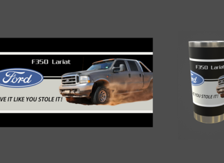 Ford 350 Lariat Stainless Steel Tumbler 20 Oz