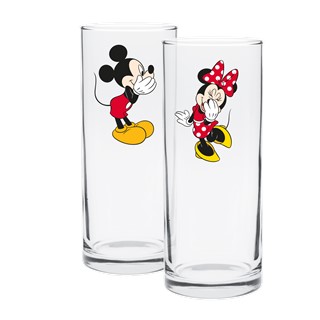 Set of 2 Mickey Minnie Highball