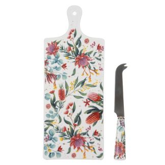 Twinkling Blooms Platter & Cheese Knife Set