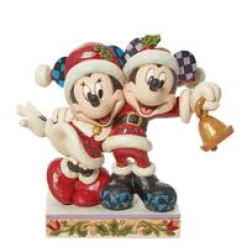 Disney Traditions - 17cm Mickey and Minnie Santa Suits