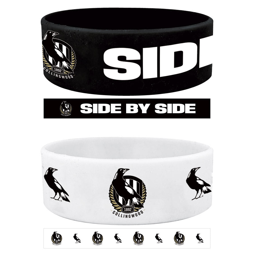 Collingwood Silicone Wrist Bands 2 Pack