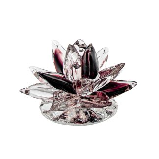 Quilty Pink Clear Glass Poinsettia