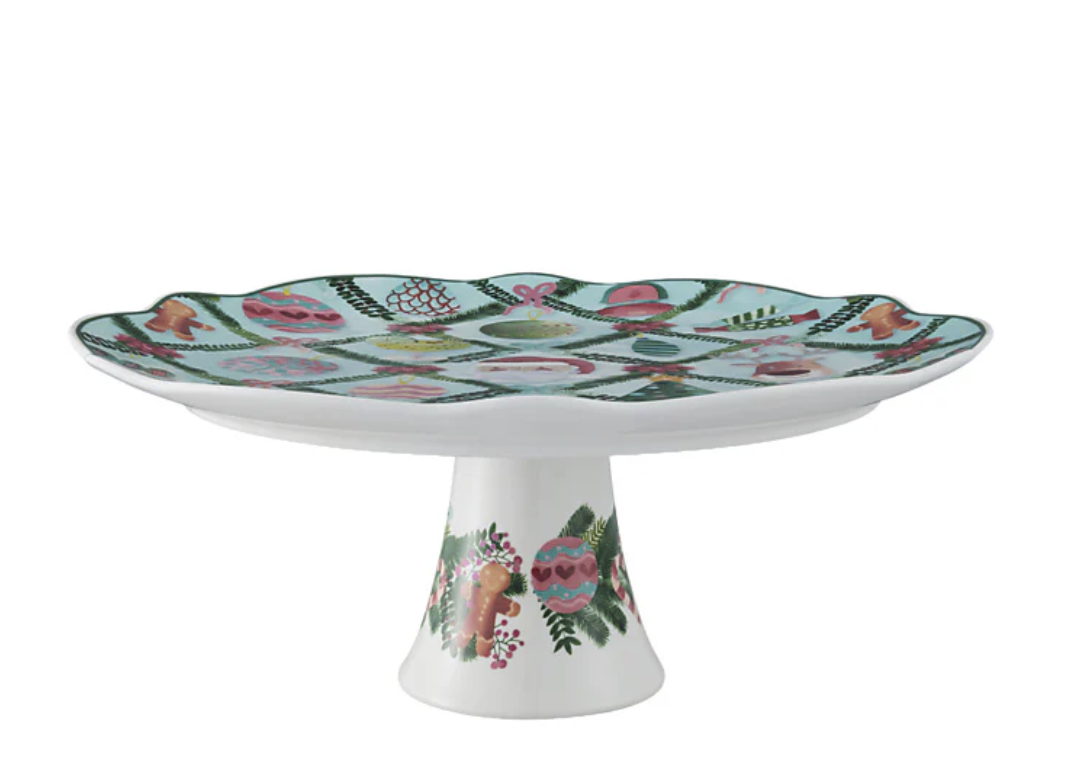 MW Tis The Season Footed Cake Stand 28cm Gift Boxed