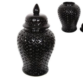 Moroccan Round Temple Jar (Black) - 42cm