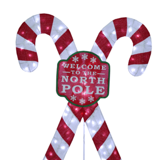 Candy Cane Welcome to North Pole