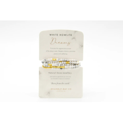 Natural Stone Collection White Howlite Wrap Bracelet/Necklace