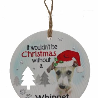 Whippet Xmas Plaque