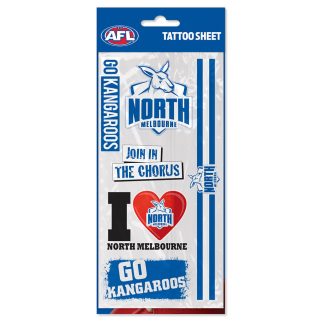 North Melbourne Tattoo Sheet