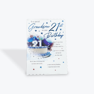 Special Grandson on your 21st Birthday Card
