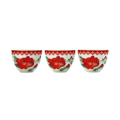 Mistletoe Bowl 10cm Set of 3 Gift Boxed