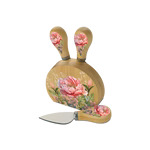 Magnetic Cheese Knife Block Coral Peony