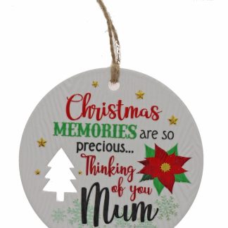 Mum Memories  Xmas Plaque