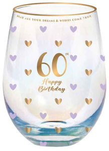 Sweethearts 60th Stemless Glass
