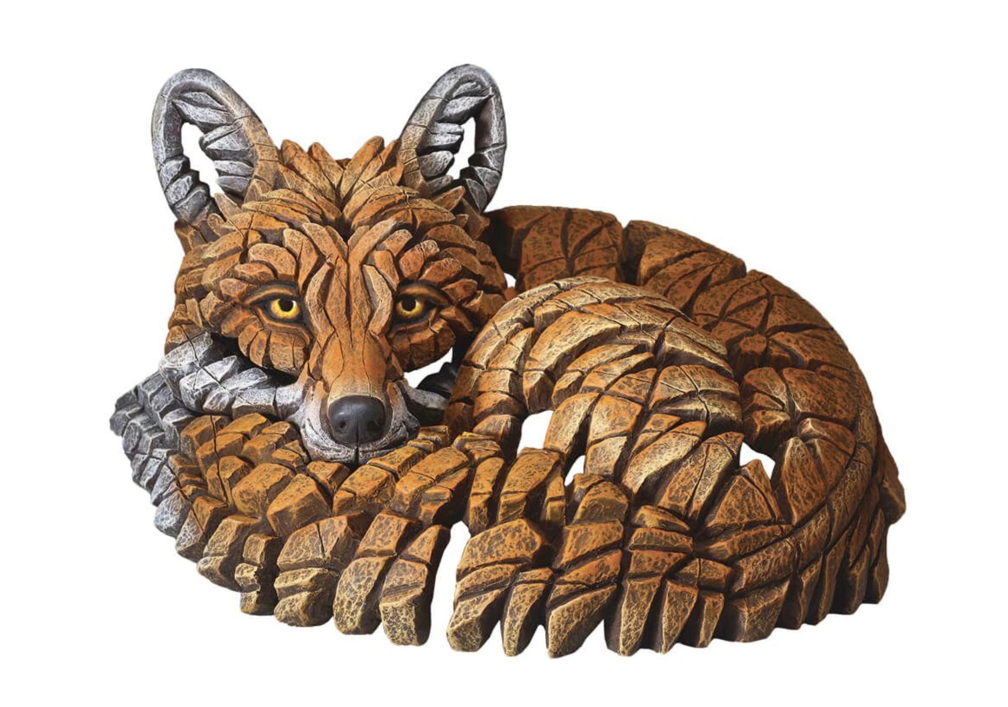 Edge Curled Up Fox Figure