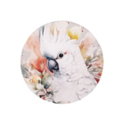 Native Blooms Cockatoo Ceramic Coaster