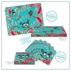 Coasters in a Gift Box Willy Wagtails design