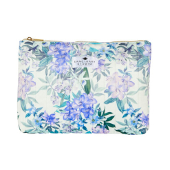 Sanctuary Studio Home & Lifestyle Velvet Cosmetic Bag-Blue Nymph