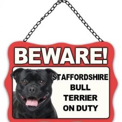 Beware Staffordshire Bull Terrior Sign