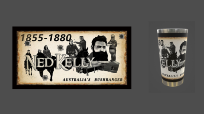 Ned Kelly 5 Stainless Steel Tumbler 20 Oz