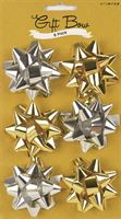 Bow 6 pk Mini Star Metalic