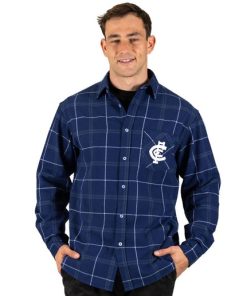 AFL Carlton 'Mustang' Flannel Shirt 4XL