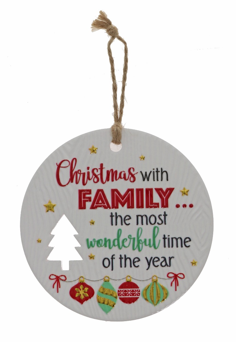 Family Wonderful Xmas Plaque