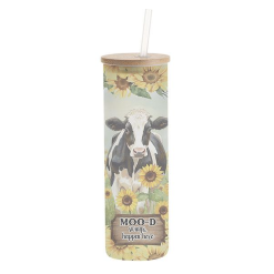 600ml Tumbler with Lid and Straw with Funny Farmyard B