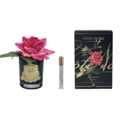 Perfumed Natural Touch Single Rose - Black - Magenta Pink
