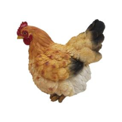 25cm Sitting Brown Chicken