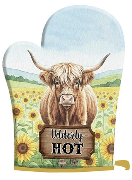 18x28cm Oven Mitts with Funny Farmyard