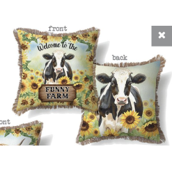 45x45cm Funny Farmyard Cushion B