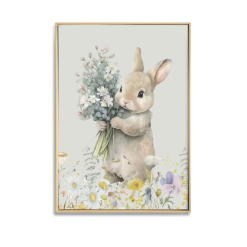 Wildflower Bunny Brushed Canvas