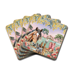 Bamboo Coasters set Country Dusk