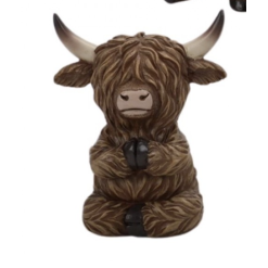 Resin Yoga Highland Cow B