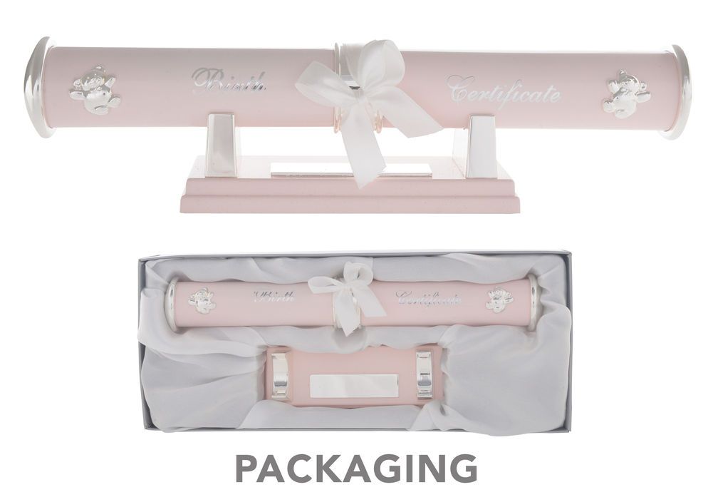Birth Certificate Holder Pink