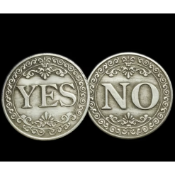YES/NO Letter Coin - Silvery-Grey Copper