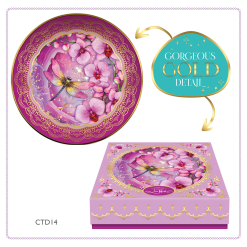 Ceramic Trinket Dish Fuchsia Orchid